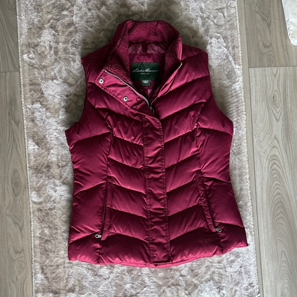 Eddie Bauer Maroon Puffer Vest